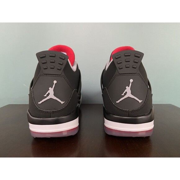 Nike Air Jordan 4 Retro Golf "Bred" Black/Red Men’s Size 10 CU9981-002 - Picture 9 of 11